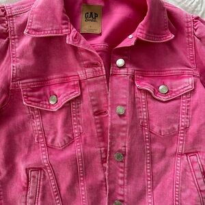 GapxBarbie pink denim jacket